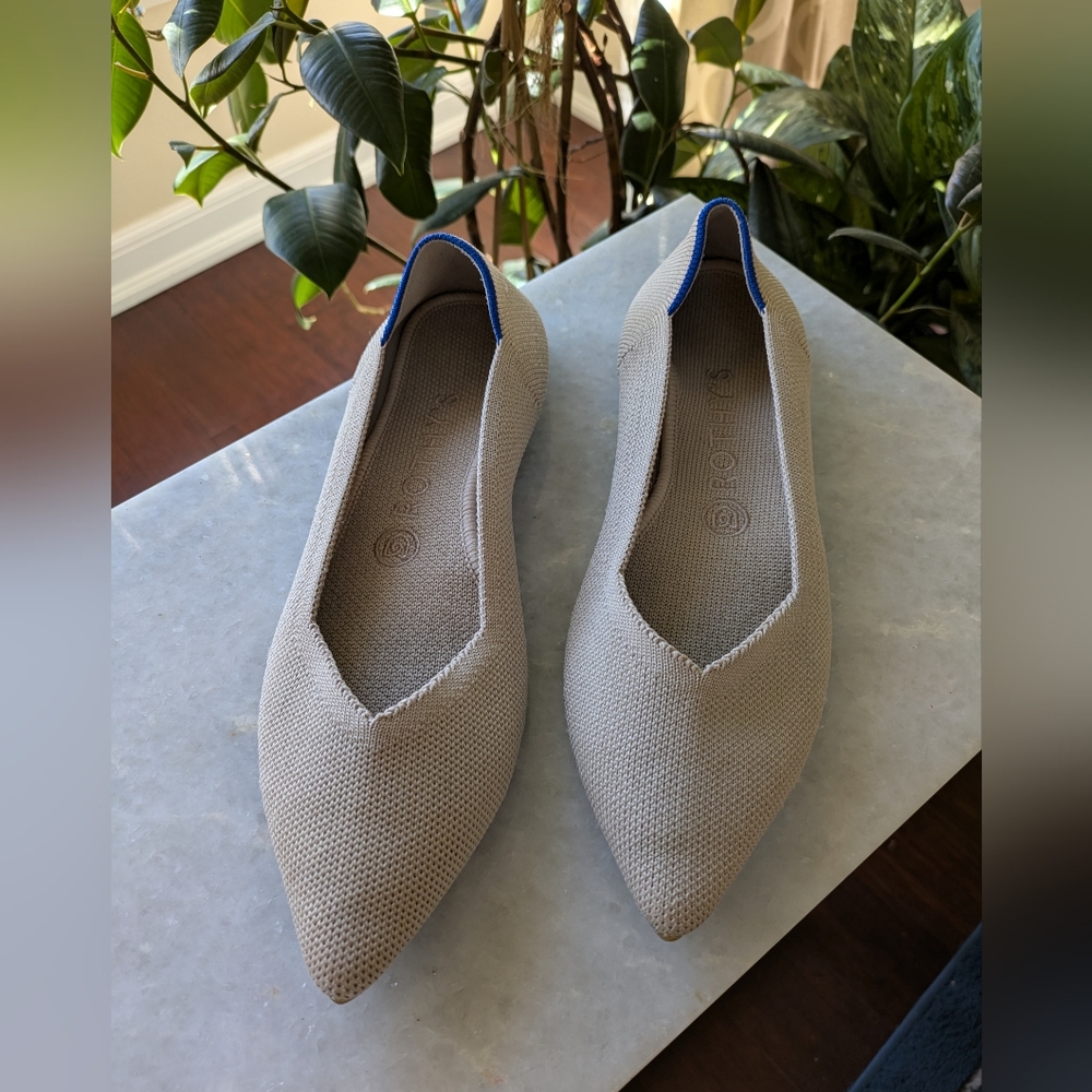 Rothy's Original "The Point" Flats In Ecru - image 5